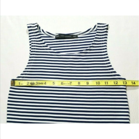ZARA Striped Textured Bodycon Tank Dress 2537E1M - Picture 5 of 8